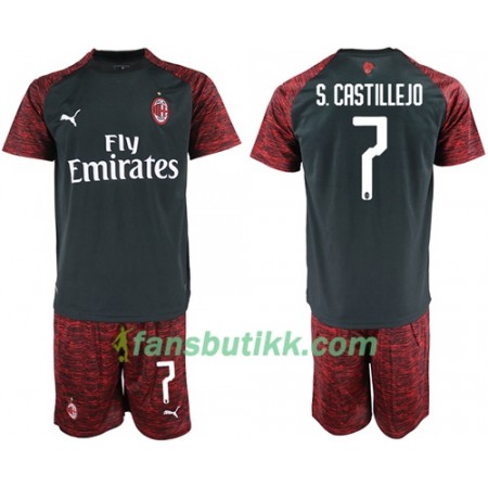 Fotballdrakt AC Milan S.Castillejo 7 Barn Tredjetrøye 2018-2019 Kortermet